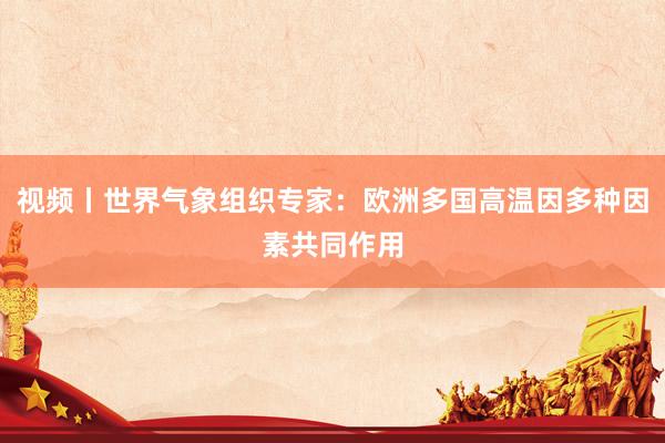 视频丨世界气象组织专家：欧洲多国高温因多种因素共同作用