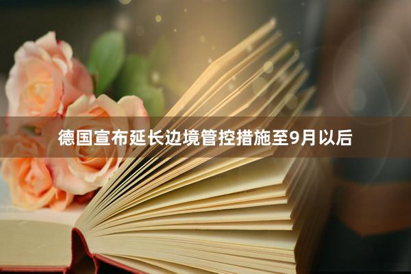 德国宣布延长边境管控措施至9月以后
