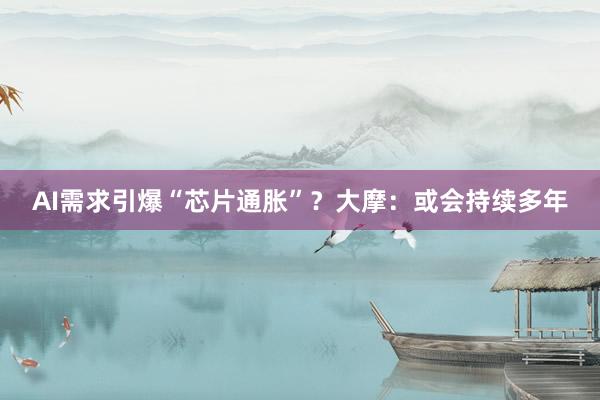 AI需求引爆“芯片通胀”？大摩：或会持续多年