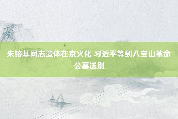 朱镕基同志遗体在京火化 习近平等到八宝山革命公墓送别