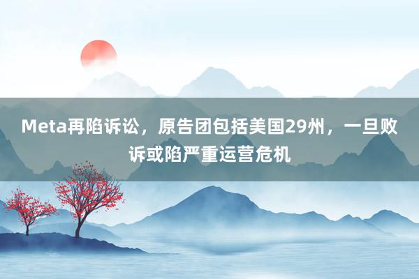 Meta再陷诉讼，原告团包括美国29州，一旦败诉或陷严重运营危机