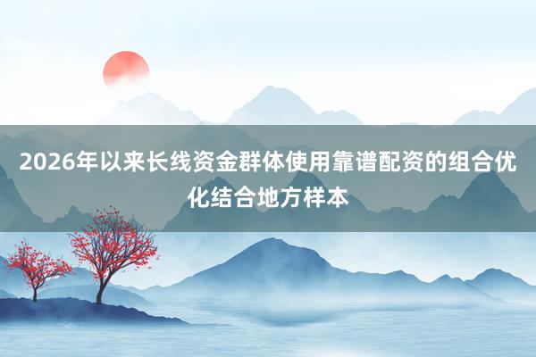 2026年以来长线资金群体使用靠谱配资的组合优化结合地方样本