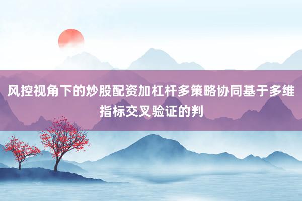 风控视角下的炒股配资加杠杆多策略协同基于多维指标交叉验证的判