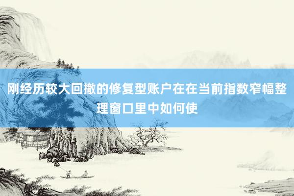 刚经历较大回撤的修复型账户在在当前指数窄幅整理窗口里中如何使
