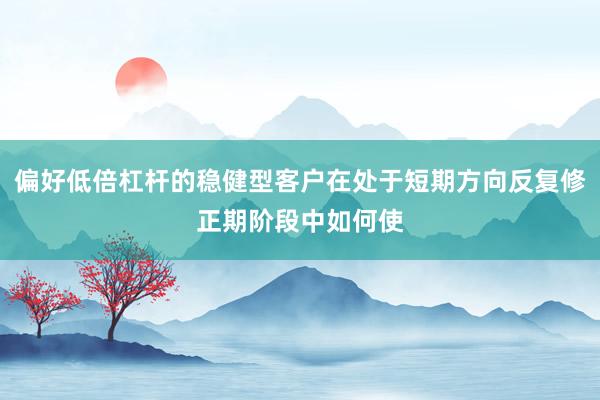 偏好低倍杠杆的稳健型客户在处于短期方向反复修正期阶段中如何使