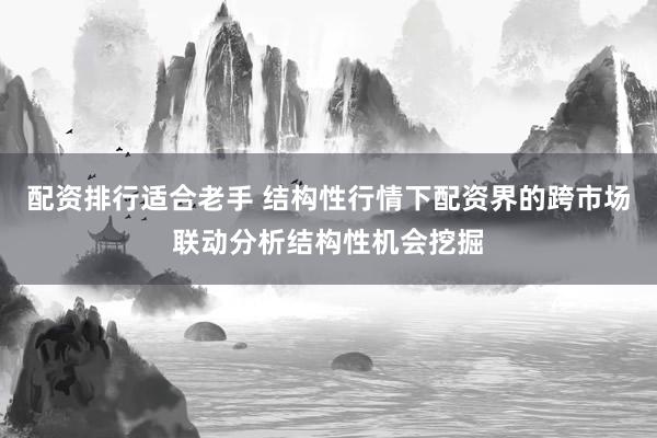 配资排行适合老手 结构性行情下配资界的跨市场联动分析结构性机会挖掘