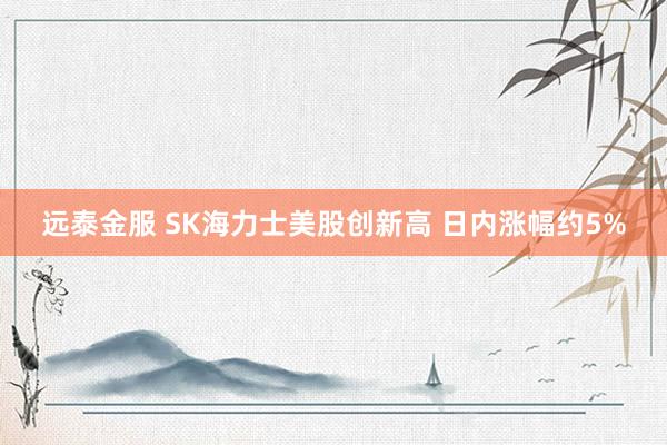 远泰金服 SK海力士美股创新高 日内涨幅约5%