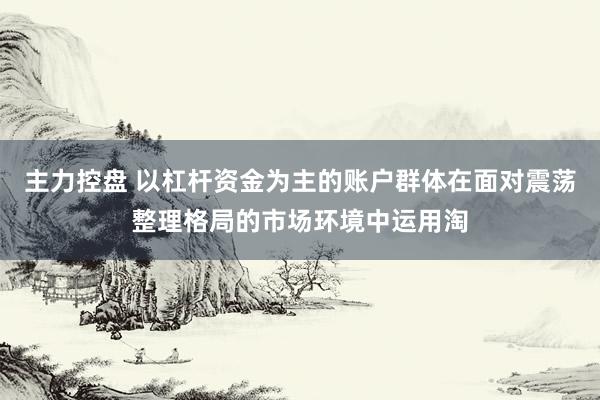 主力控盘 以杠杆资金为主的账户群体在面对震荡整理格局的市场环境中运用淘