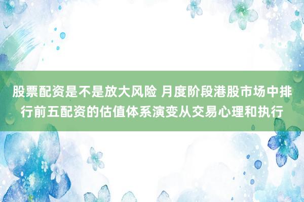 股票配资是不是放大风险 月度阶段港股市场中排行前五配资的估值体系演变从交易心理和执行