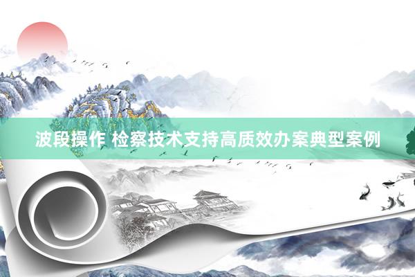 波段操作 检察技术支持高质效办案典型案例