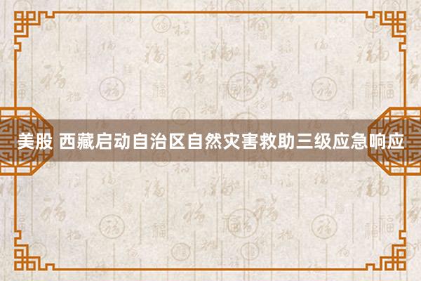美股 西藏启动自治区自然灾害救助三级应急响应